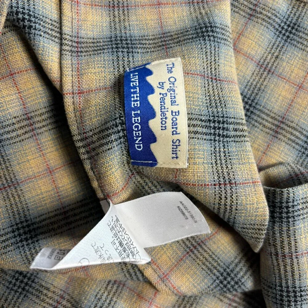 Pendleton Mens Board Shirt Jac Flannel Button Down Size Medium Plaid Long Sleeve - Picture 15 of 16